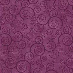 Harmony - Cotton CURLY SCROLL PLUM VELVET