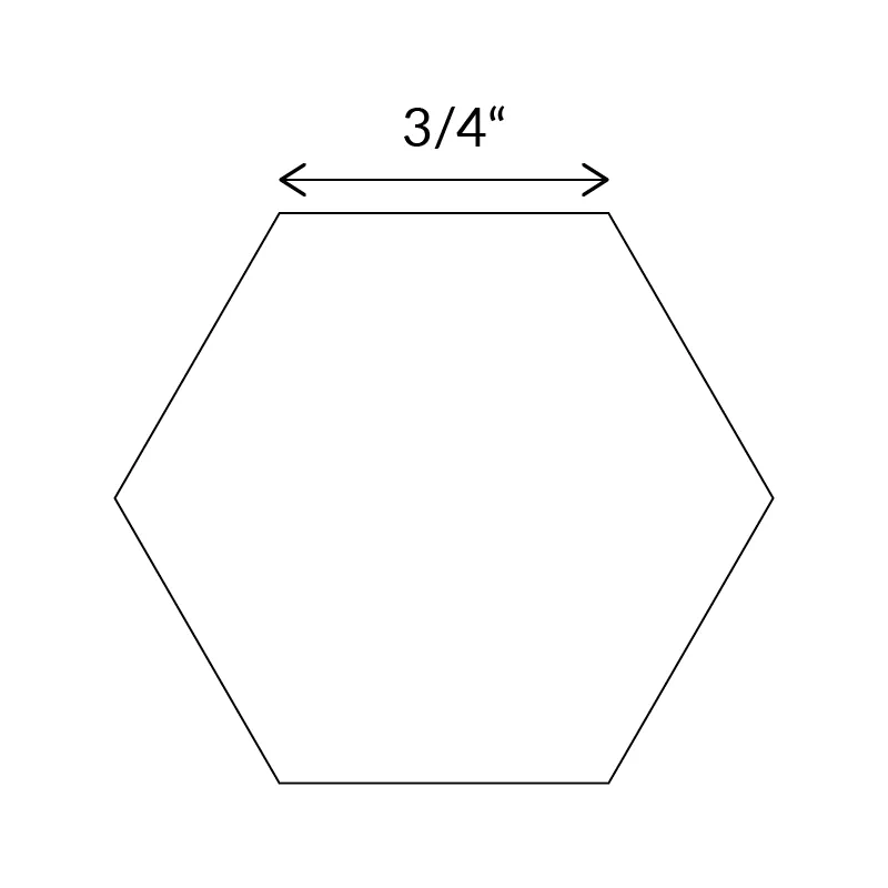hexagon-template-paper-3-4 Hexagon Template Paper 3/4"