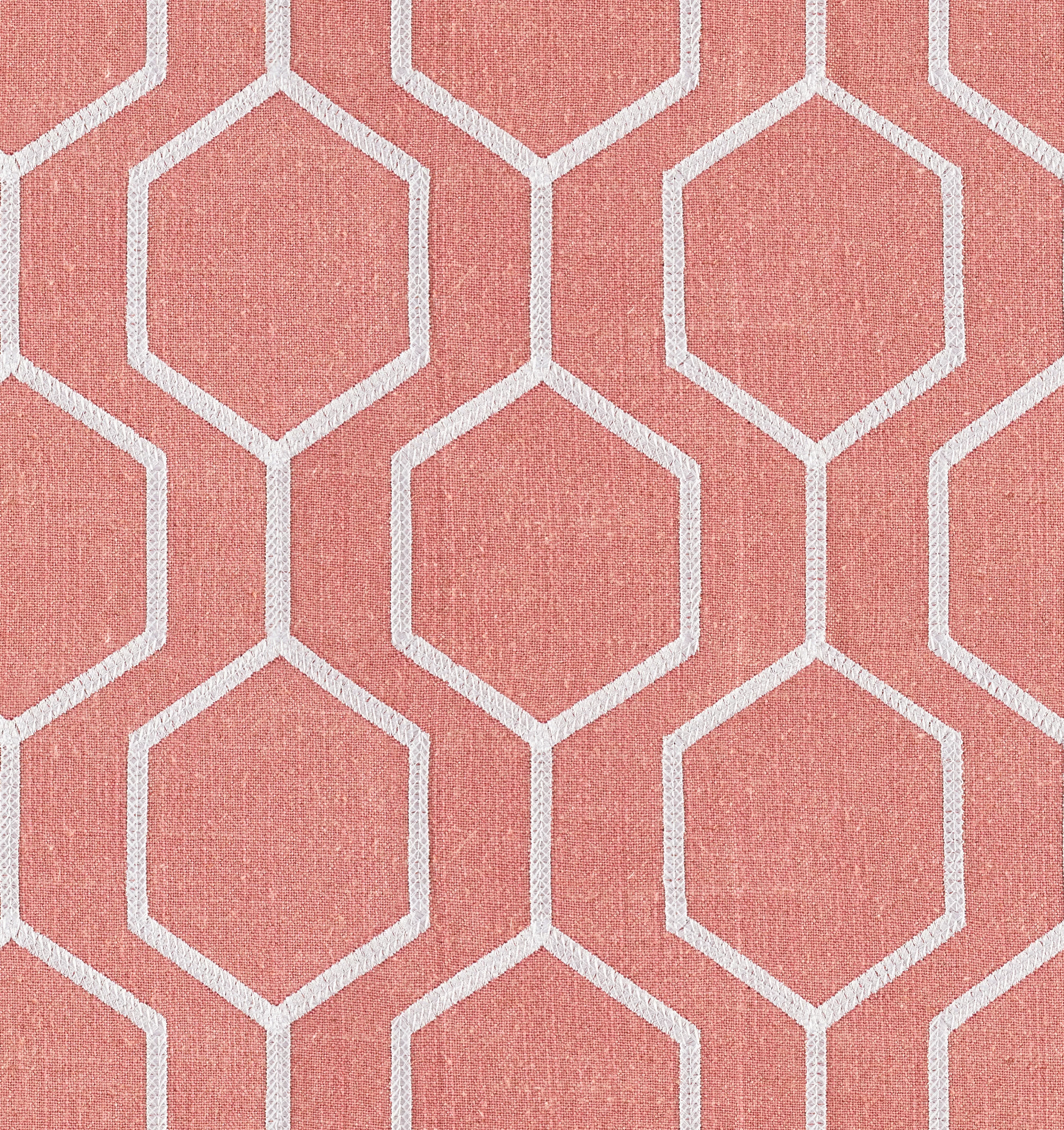 Hexagono Sorbet Linen Blend, Embroidery