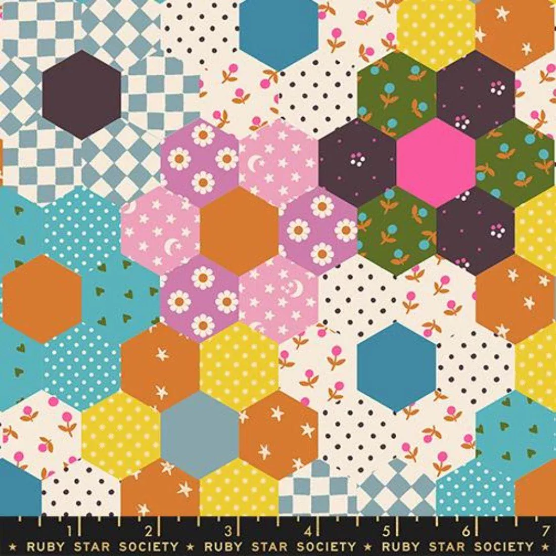 Hexies Turquoise by Ruby Star Society