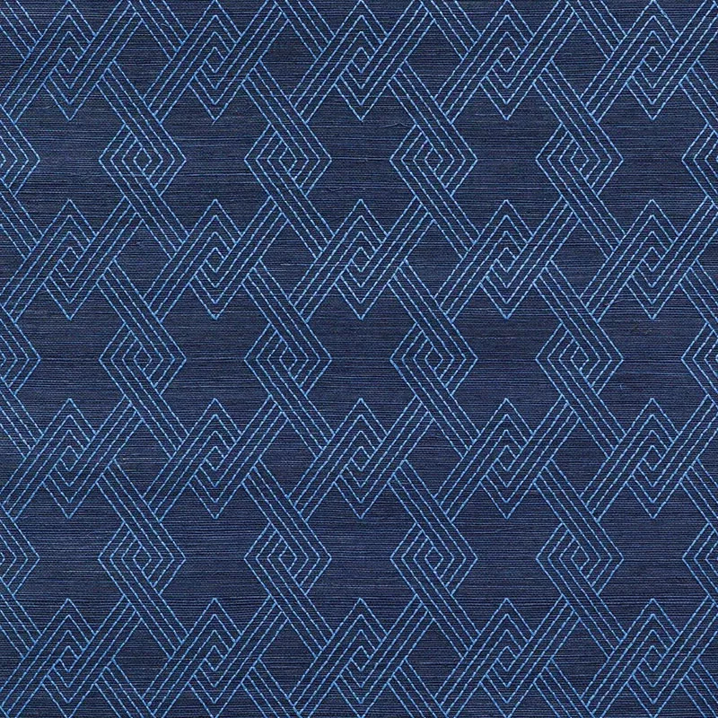 HIX EMBROIDERED SISAL BLUE