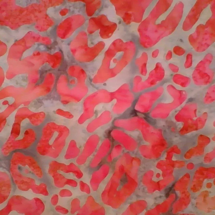 Hoffman Bali Chop Batik Leopard Print Sunset