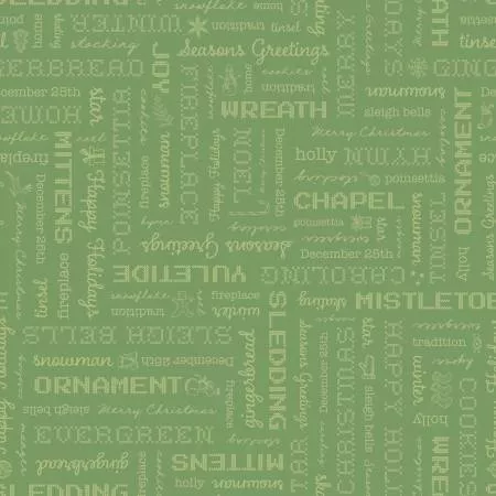 Home Town Holiday Words Basil Christmas C14902-BASIL