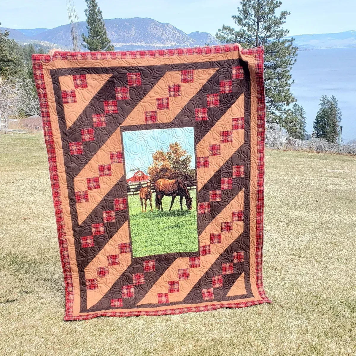 horses-on-flannel-quilt-kit Horses on Flannel Quilt Kit