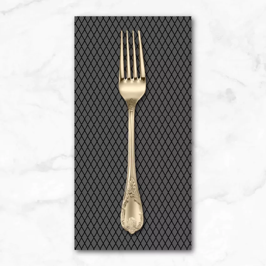 iconic-fishnet-in-ash-dinner-napkin Iconic, Fishnet in Ash, Dinner Napkin