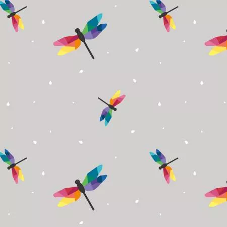 Imagine Dragonfly Flight Gray