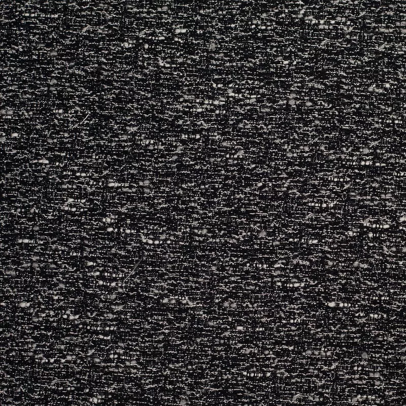 Italian Black/White Metallic Wool Woven