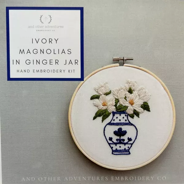 ivory-magnolia-embroidery-kit Ivory Magnolia Embroidery Kit