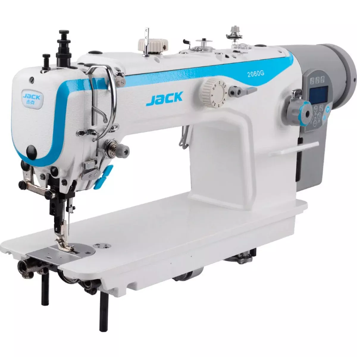 jack-2060ghc-4q-single-needle-direct-drive-automatic-compound-walking-foot-sewin JACK 2060GHC-4Q Single Needle Direct Drive Automatic Compound Walking Foot Sewing Machine Assembled with Table and Stand Included