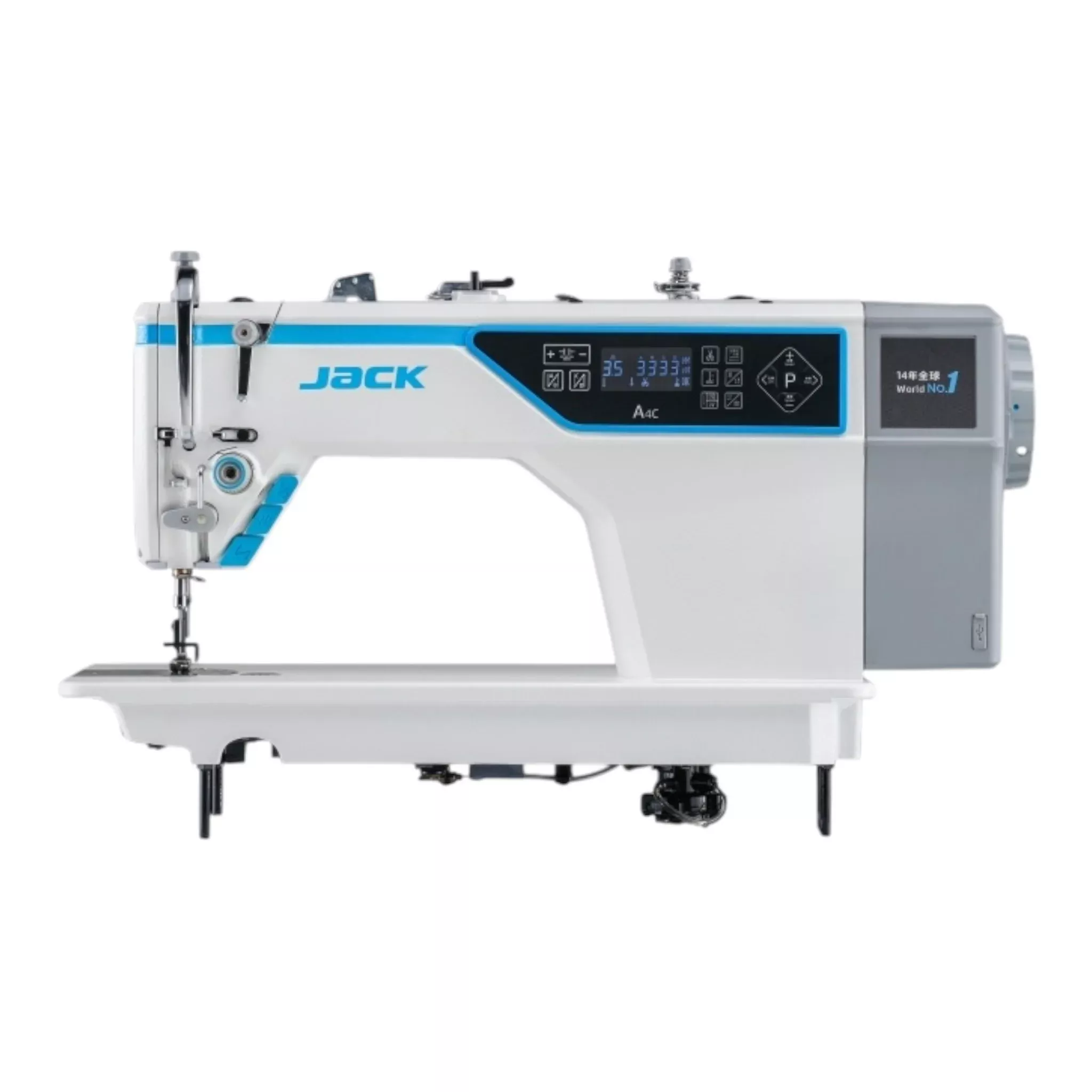 jack-a4c-c-ai-octopus-nine-brain-chip-single-needle-direct-drive-fully-automatic JACK A4C C AI Octopus Nine Brain Chip! Single Needle Direct Drive Fully Automatic Drop Feed Lockstitch Industrial Sewing Assembled with Table and Stand Included