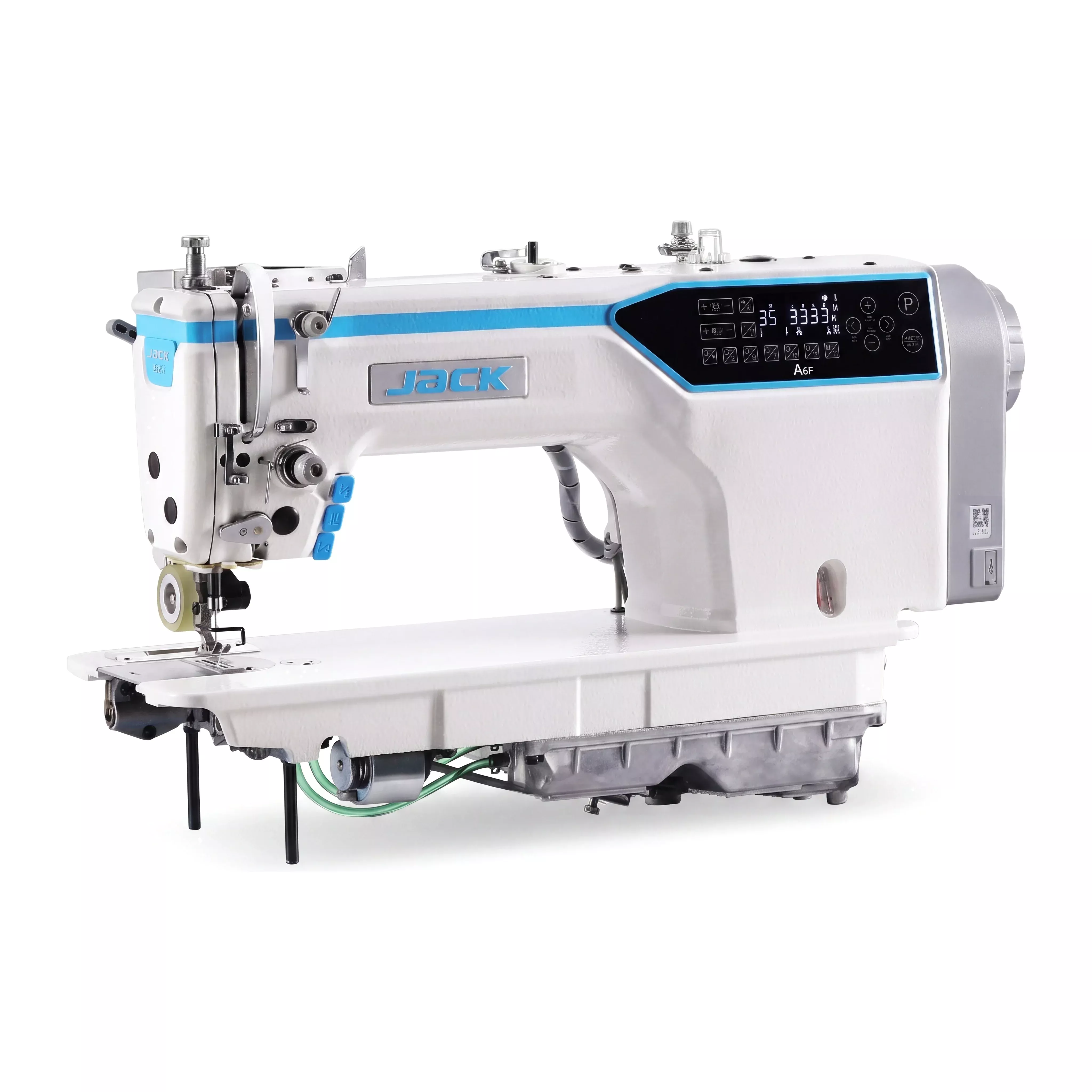 jack-a6f-e-q-pk-single-needle-needle-feed-lockstitch-with-integrated-puller-comp JACK A6F-E-Q-PK – Single Needle Needle Feed Lockstitch with Integrated Puller – Complete Setup, Table & Stand Included