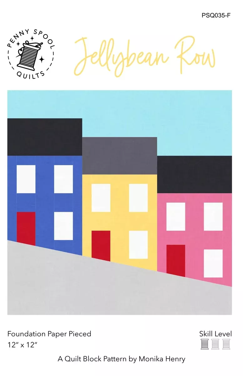 Jellybean Row - Foundation Paper Pieced Pattern - Penny Spool Quilts