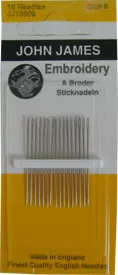 John James Embroidery Crewel Needle Size 8