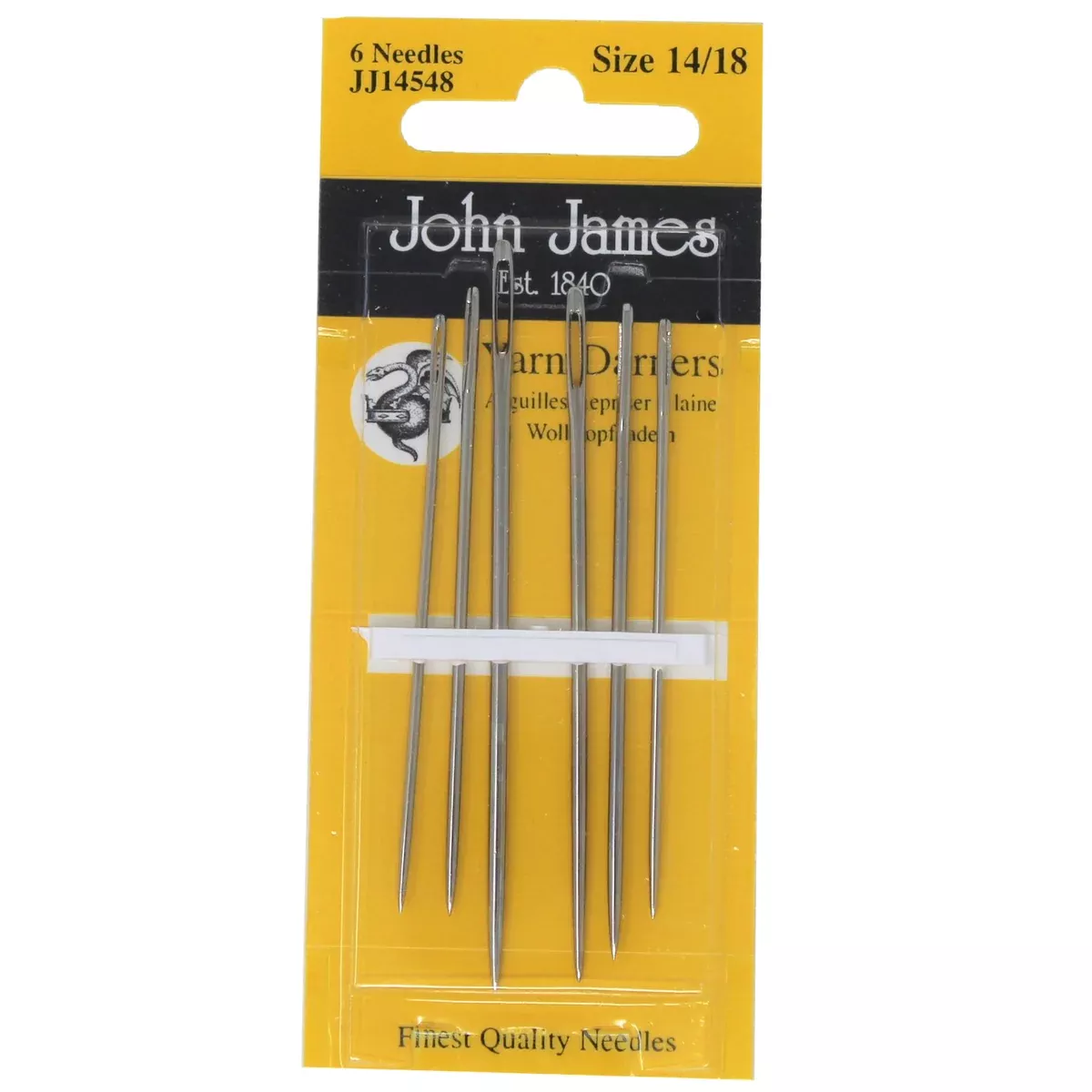 John James Yarn Darner Needles - Size 14/18 - (6 count)