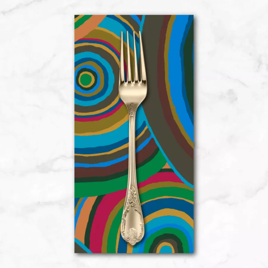 kaffe-85-fabulous-targets-in-green-dinner-napkin Kaffe 85 & Fabulous, Targets in Green, Dinner Napkin