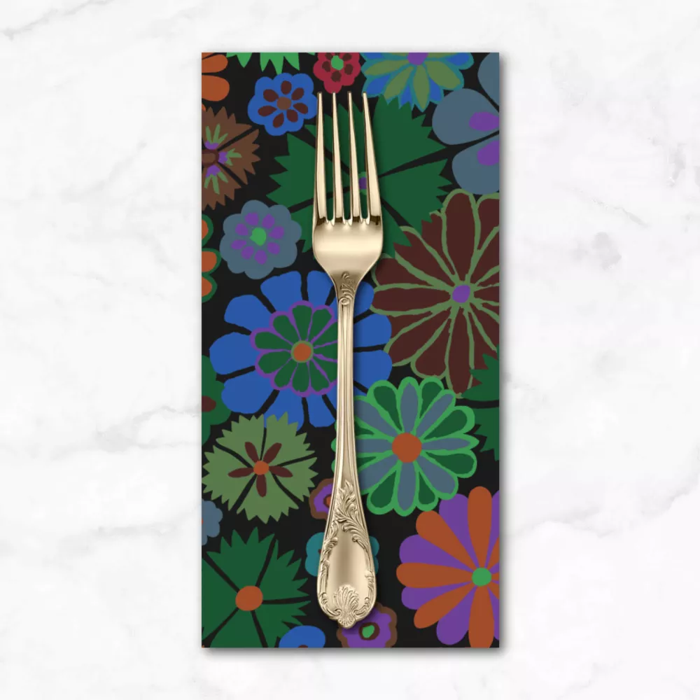 kaffe-collective-folk-flower-in-dark-dinner-napkin Kaffe Collective, Folk Flower in Dark, Dinner Napkin