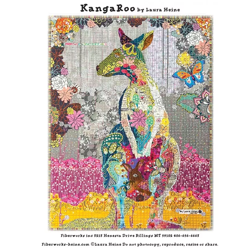 KangaRoo Collage Pattern by Laura Heine
