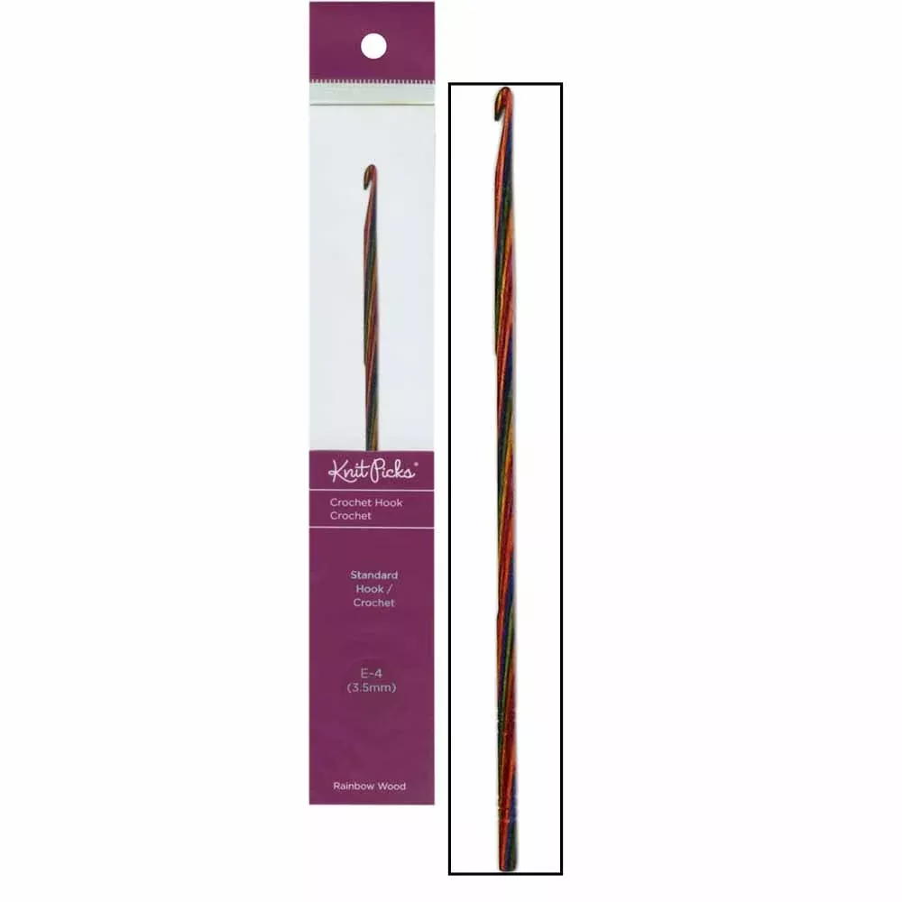 knit-picks-rainbow-wood-crochet-hooks-6 KNIT PICKS - Rainbow Wood Crochet Hooks - 6"