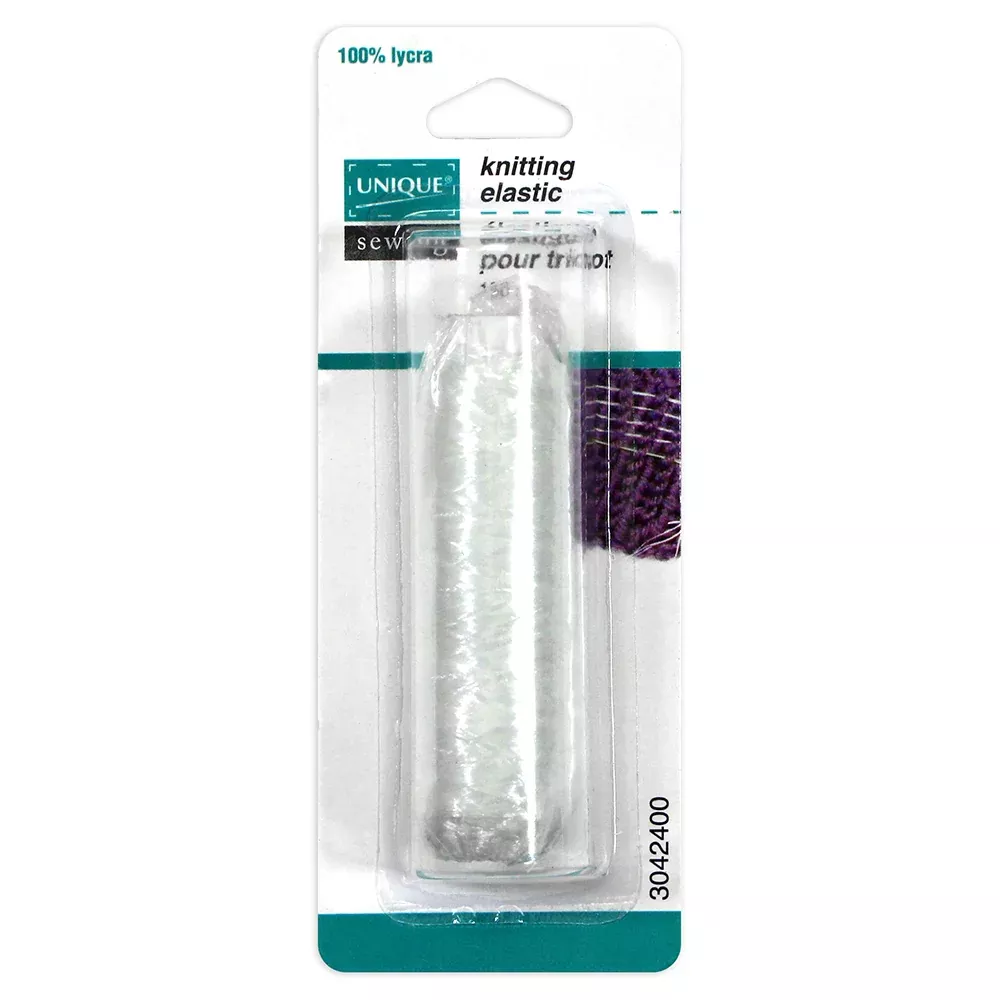 Knitting Elastic 150m White - UNIQUE