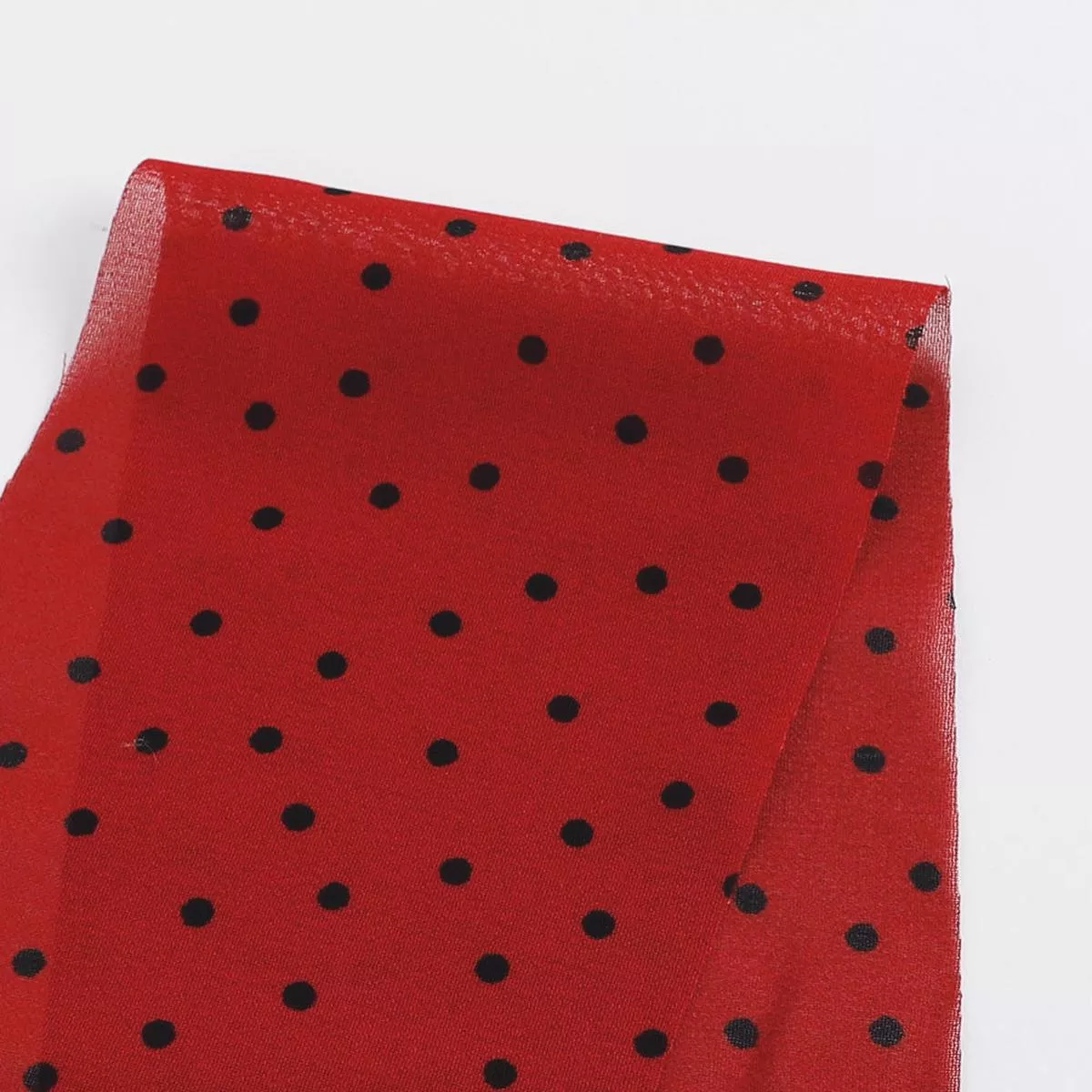 Ladybird Spot Viscose Georgette – Red