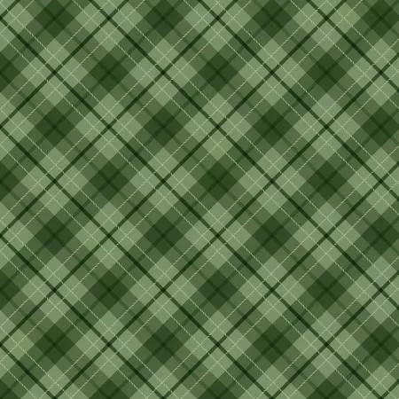 Lakefront Green Diagonal Plaid