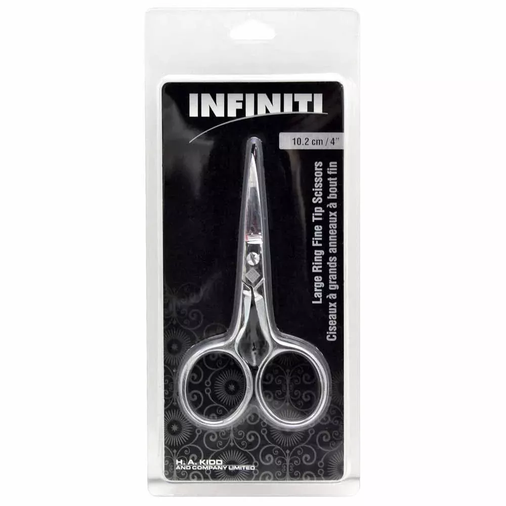 Large Ring Fine Tip Scissors 4" - INFINITI