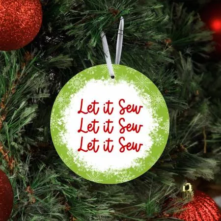 Let it Sew Metal Ornament