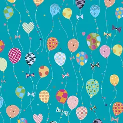 LET'S CELEBRATE BALLOONS TURQUOISE