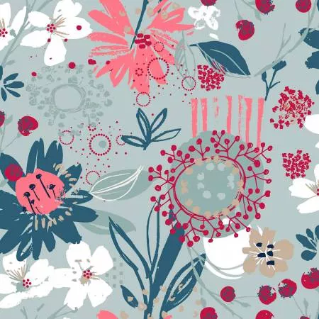 Light Blue Floral