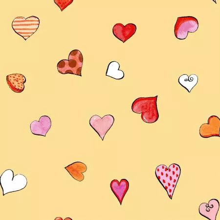 Light Gold Hearts