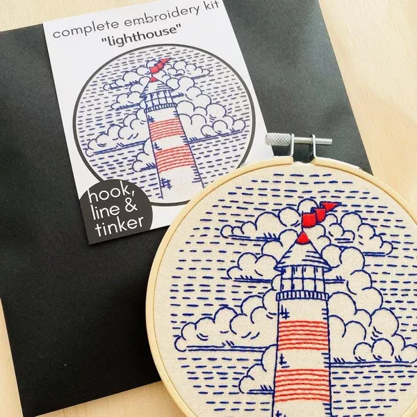 lighthouse-embroidery-kit Lighthouse Embroidery Kit