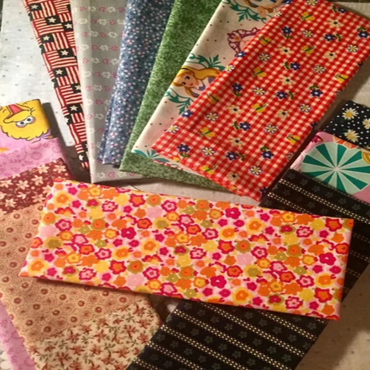 Lot Of 10 Cotton Eighth Yard Cuts 9 X 21