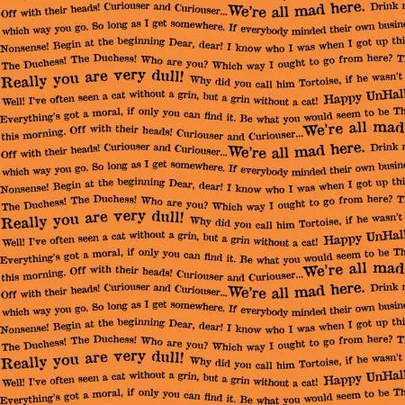 Mad Masquerade Wavy Words Orange