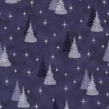 Magic Christmas Trees on Navy