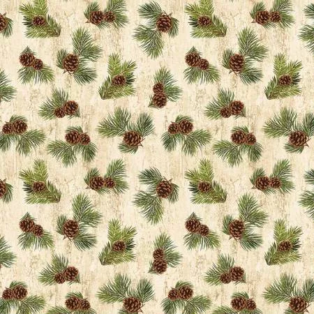 Majestic Pinecones White