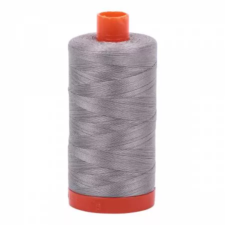 Mako Cotton Thread Solid 50wt 1422yds Stainless Steel