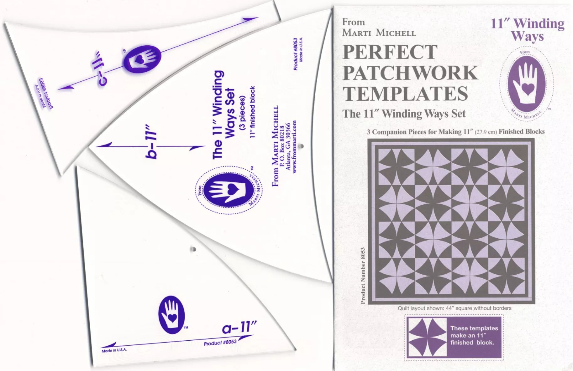 marti-michell-perfect-patchwork-templates-6-winding-ways Marti Michell Perfect Patchwork Templates 6" Winding Ways