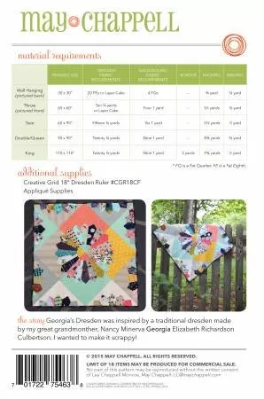 MC014 Georgia's Dresden Quilt