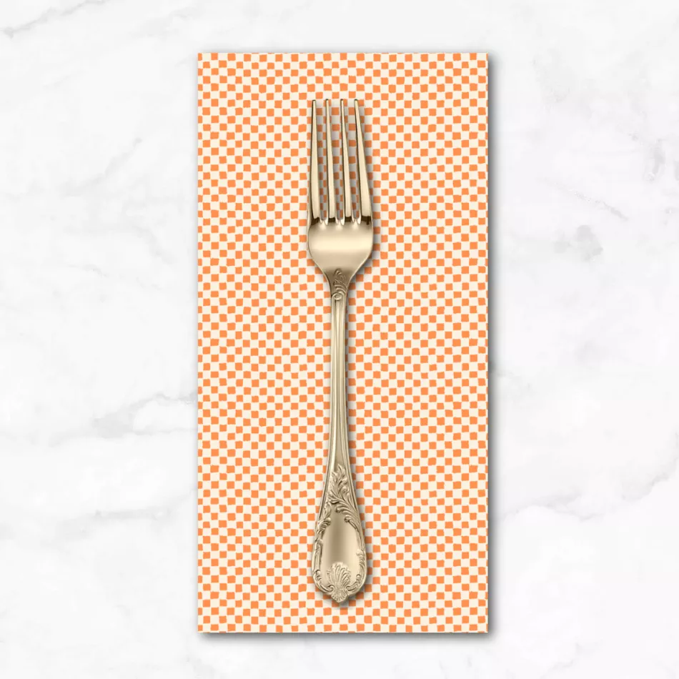 memento-tracks-in-pumpkin-dinner-napkin Memento, Tracks in Pumpkin, Dinner Napkin
