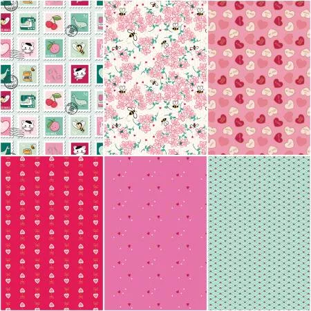 Mint For You Valentine Fabric 1 yard Cuts