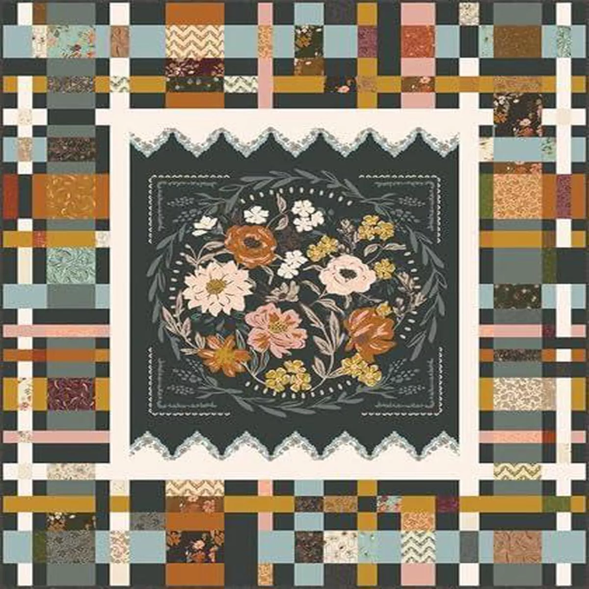 moda-stephanie-sliwinski-foraged-found-hand-me-down-gleaned-quilt-kit45630 Moda – Stephanie Sliwinski Foraged, Found & Hand Me Down Gleaned Quilt Kit45630