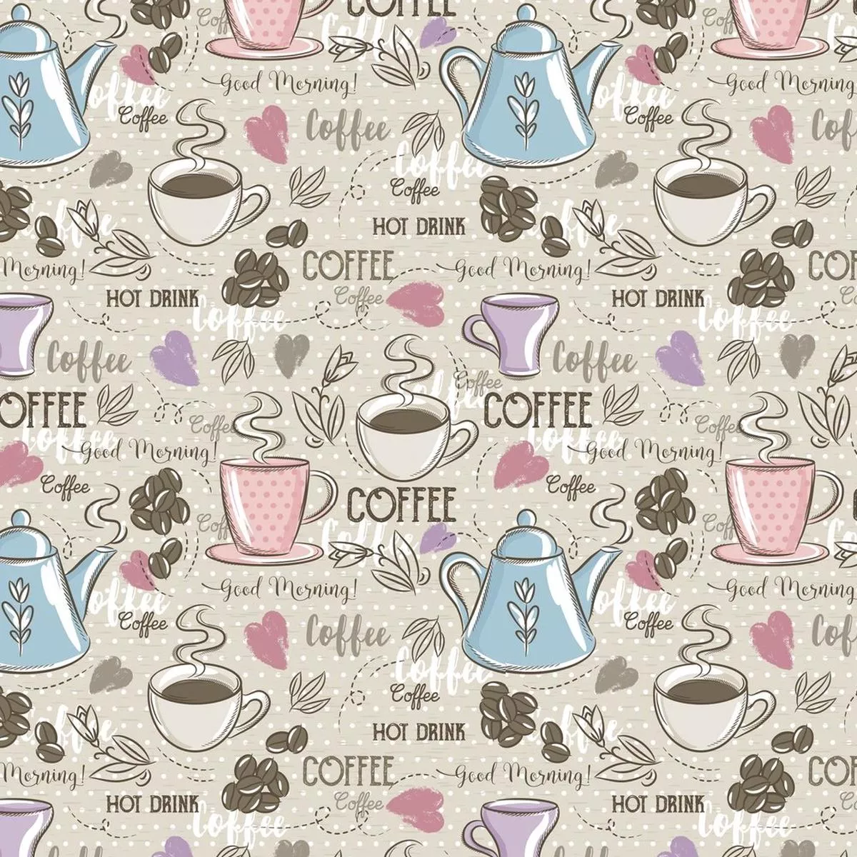 morning-coffee-fabric-beige Morning Coffee Fabric – Beige