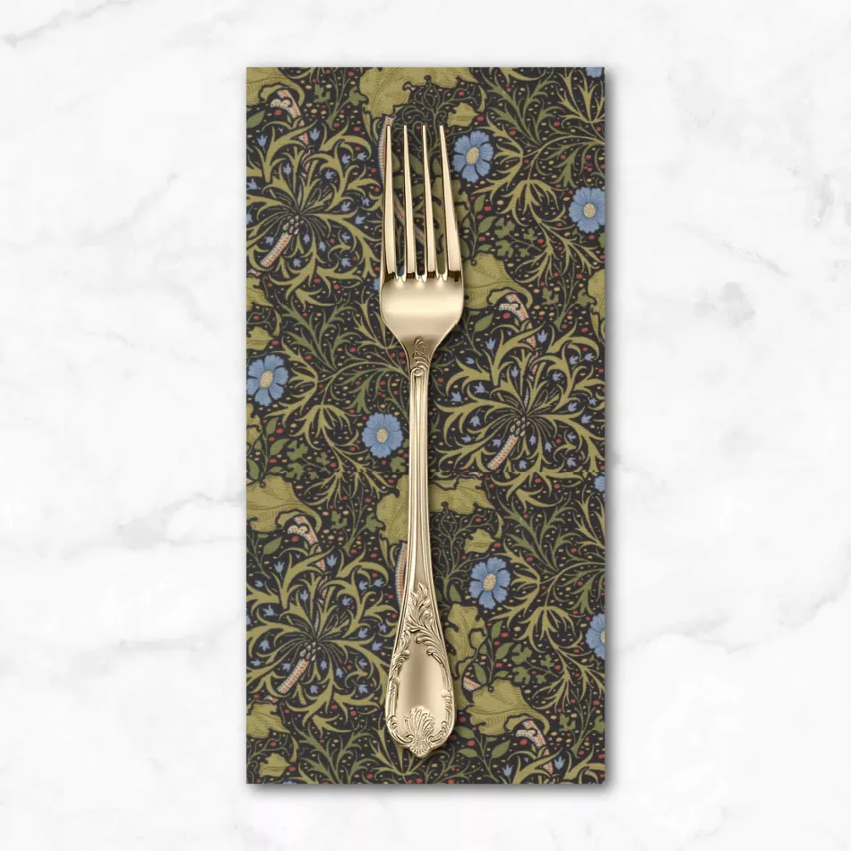 morris-muse-seaweed-in-ebony-dinner-napkin Morris Muse, Seaweed in Ebony, Dinner Napkin
