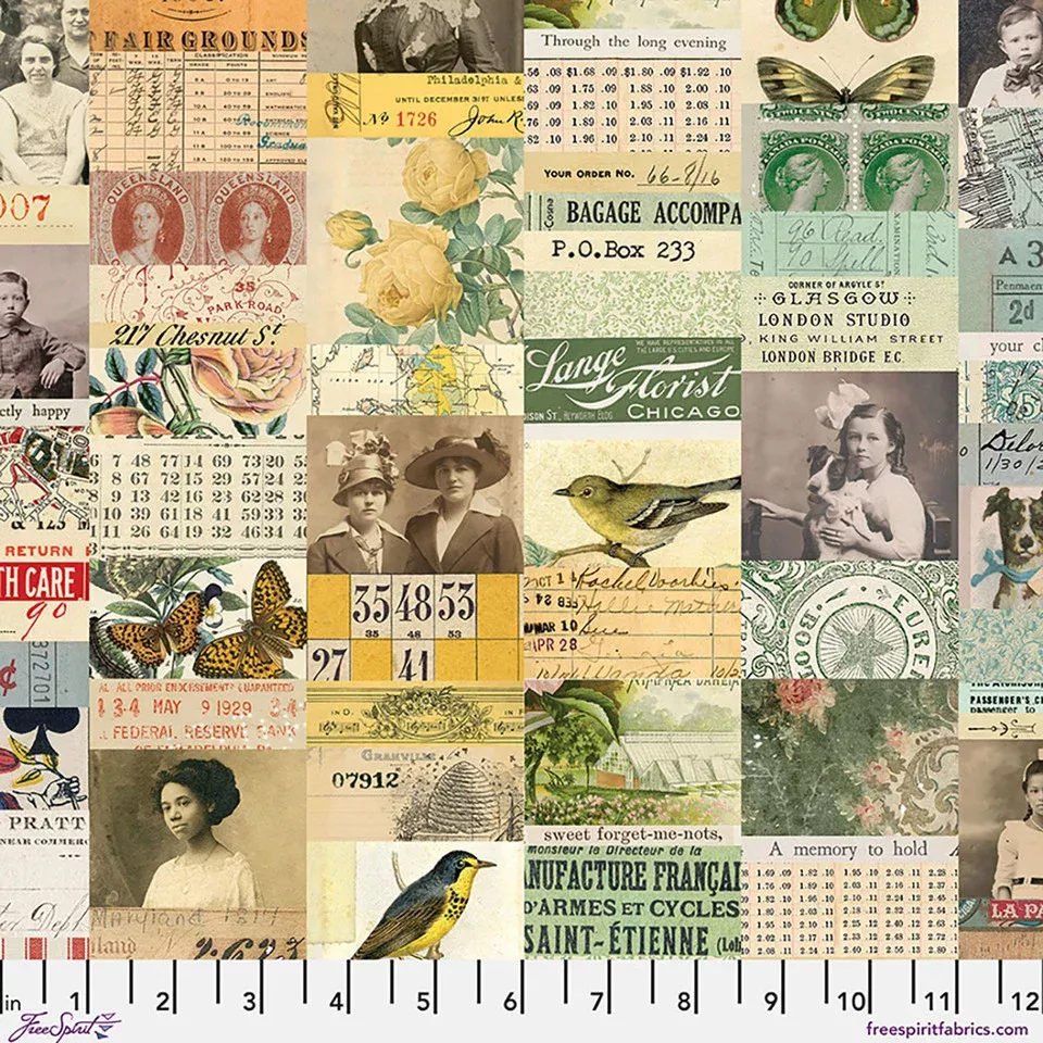 Multi Collage Canvas in Multi | Tim Holtz | Palette Canvas Cloth Collection