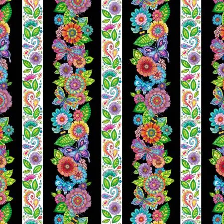 Multi Rainbow Flight Repeating Stripe