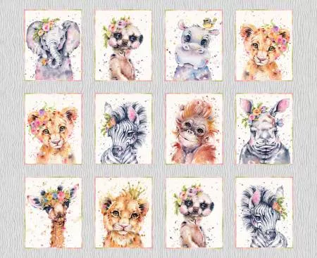 Multi Safari Animal Block *PANEL*