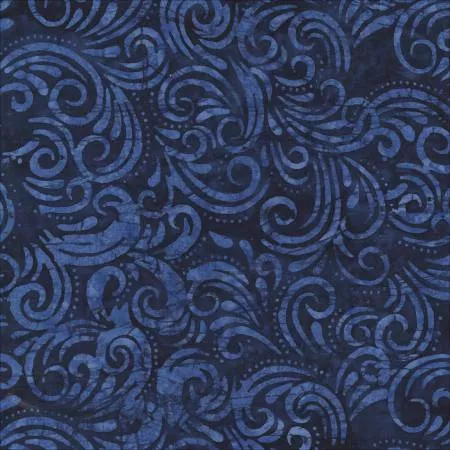 Navy Swirl Batik