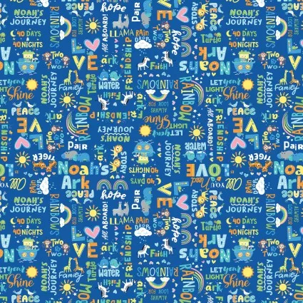Noah's Journey Words Royal Blue