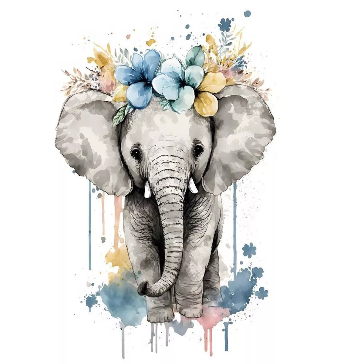 nursery-baby-elephant-fabric-panel Nursery Baby Elephant Fabric Panel