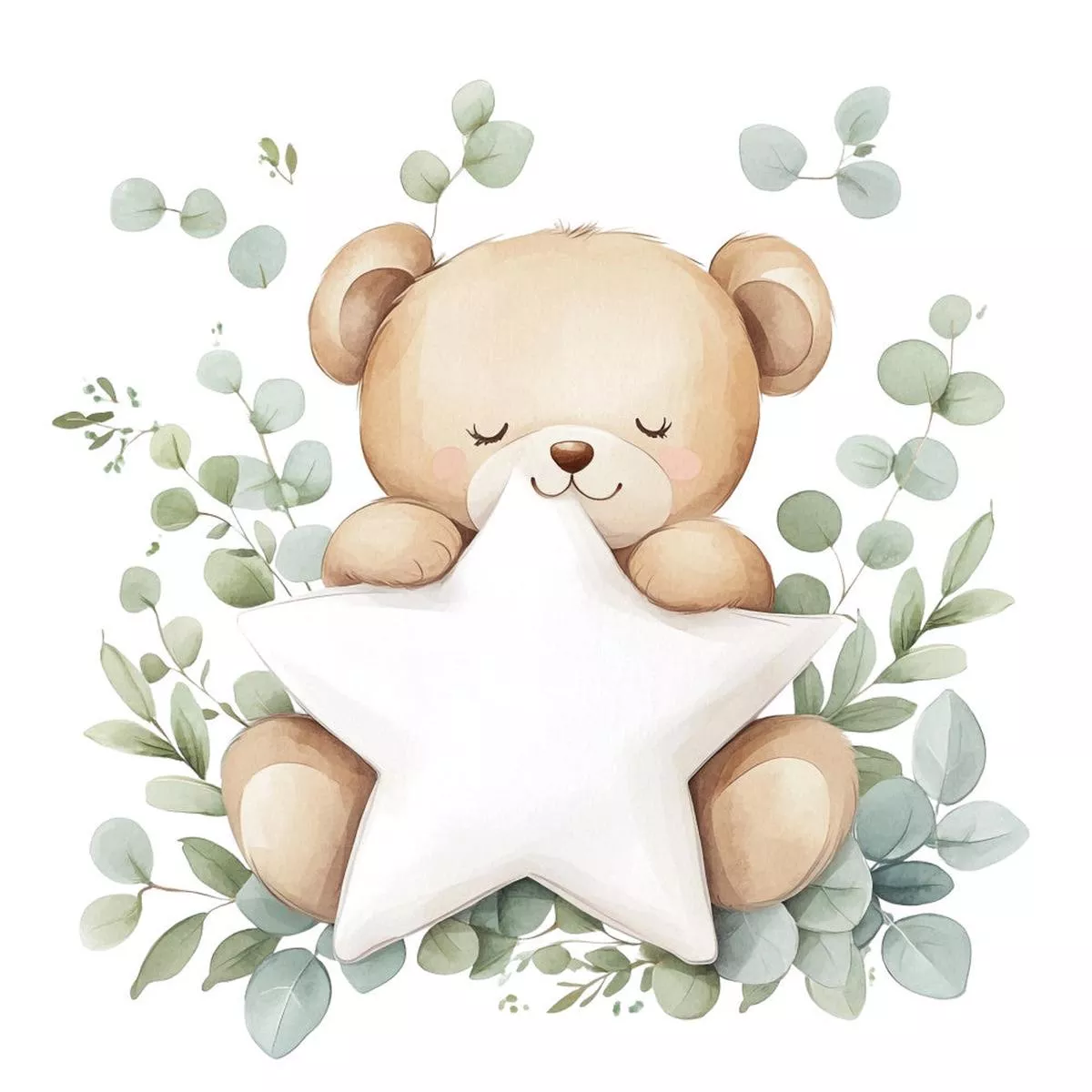 Nursery Teddy Bear Fabric Panel 10
